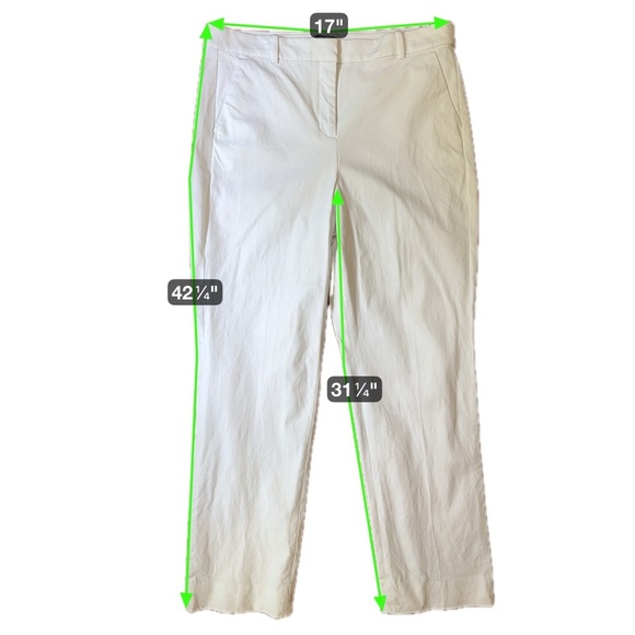 J.Crew Kallie Pant White Size 14 Tall Stretch Cotton Trousers - Picture 13 of 13